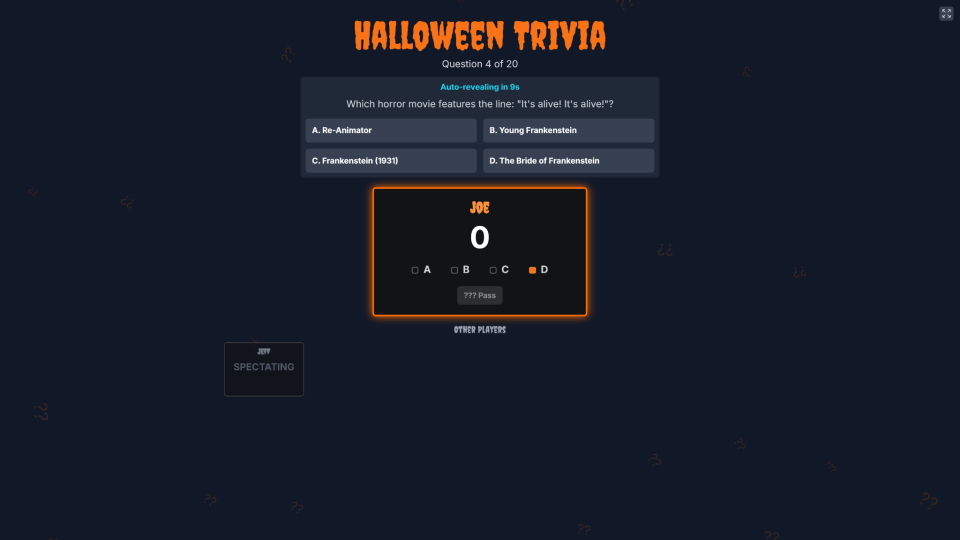 Spooky Trivia Night