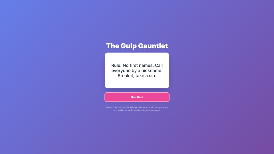 The Gulp Gauntlet (21+)