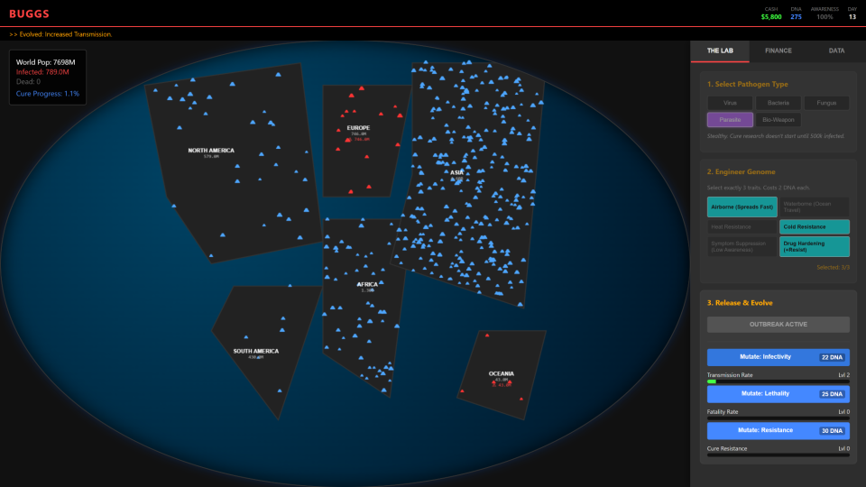 Buggs - Outbreak Simulator
